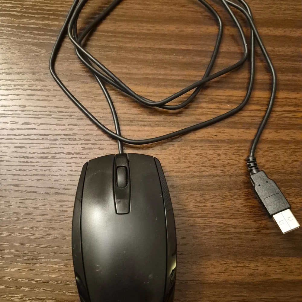 HP Black Wired Keyboard and Mouse Set